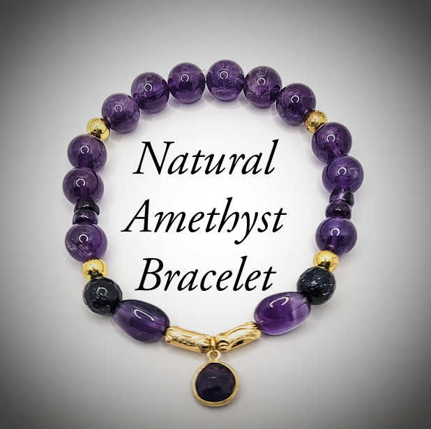 18k Gold plated Amethyst Bracelet