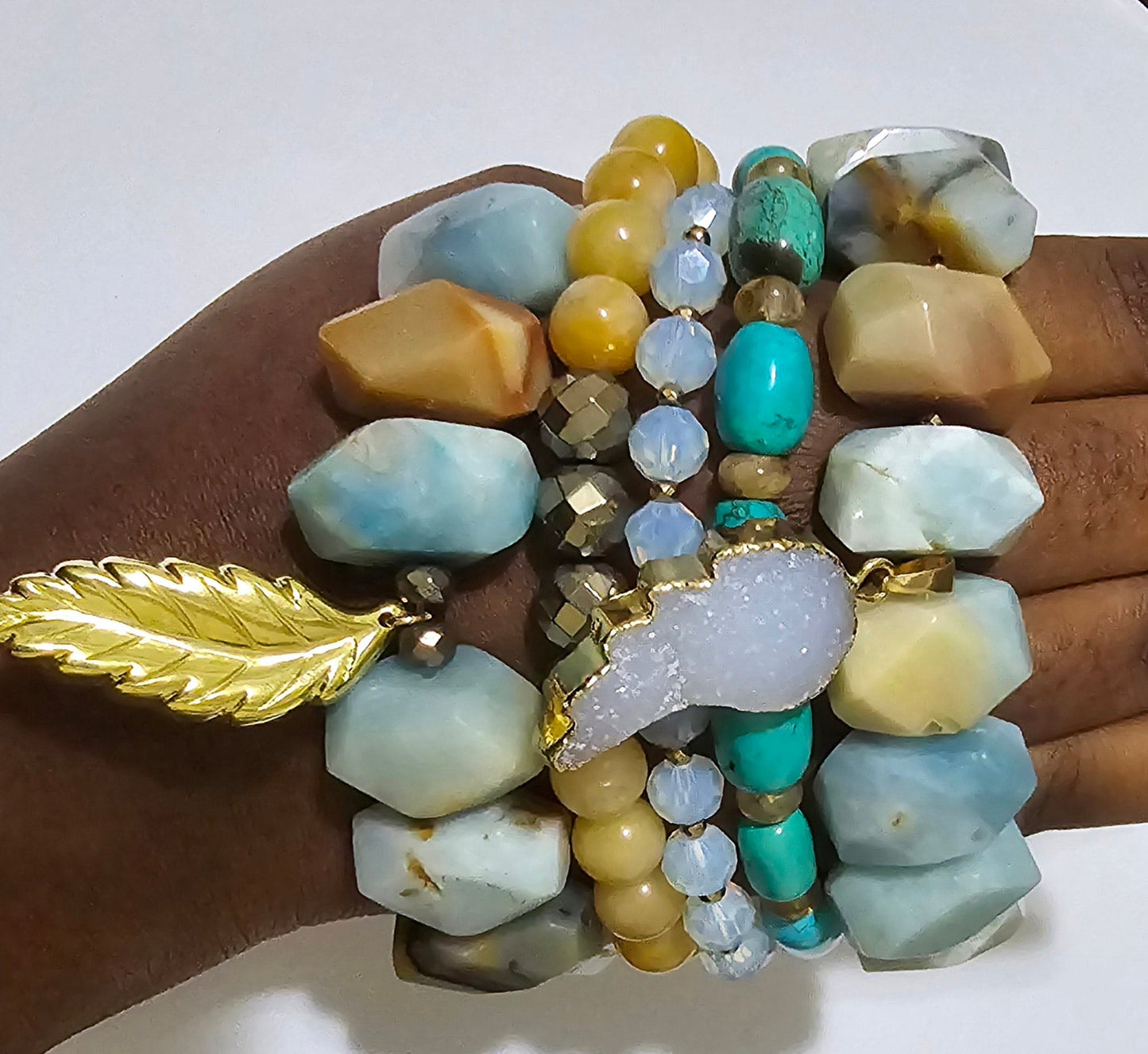 Amazonite Bracelet Set L.Signature Collection by L.Styles
