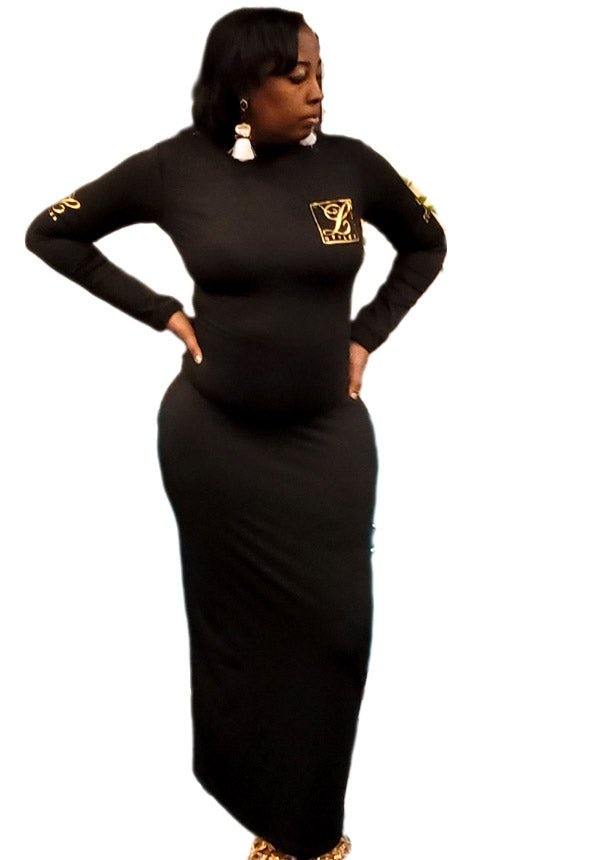 Black Turtleneck Maxi Dress – L.Signature Collection by L.Styles
