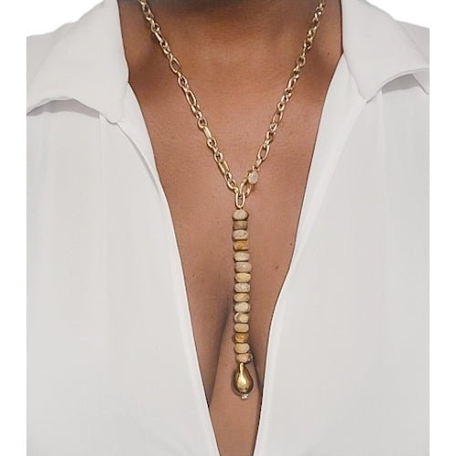Gemstone Lariat Necklace L.Signature Collection by L.Styles