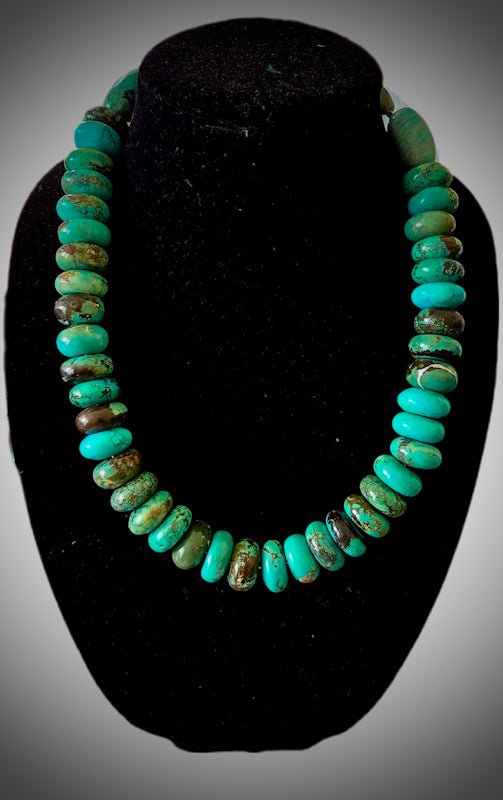Large Natural Turquoise Necklace - L.Signature Collection by L.Styles