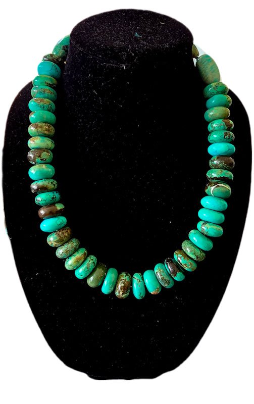 Large Natural Turquoise Necklace - L.Signature Collection by L.Styles