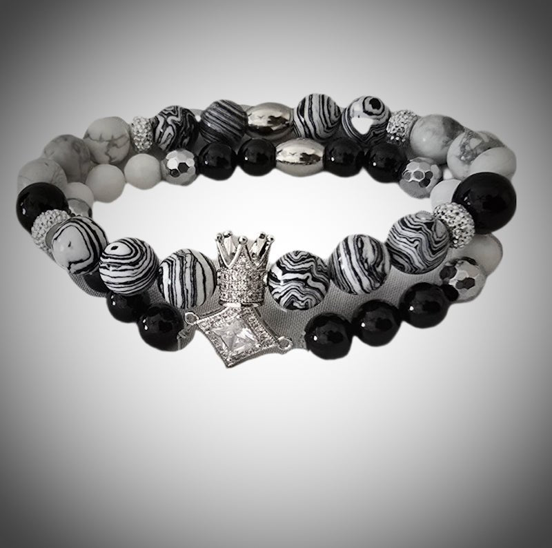 Men's White "Earned" Stripe Set - L.Signature Collection by L.Styles