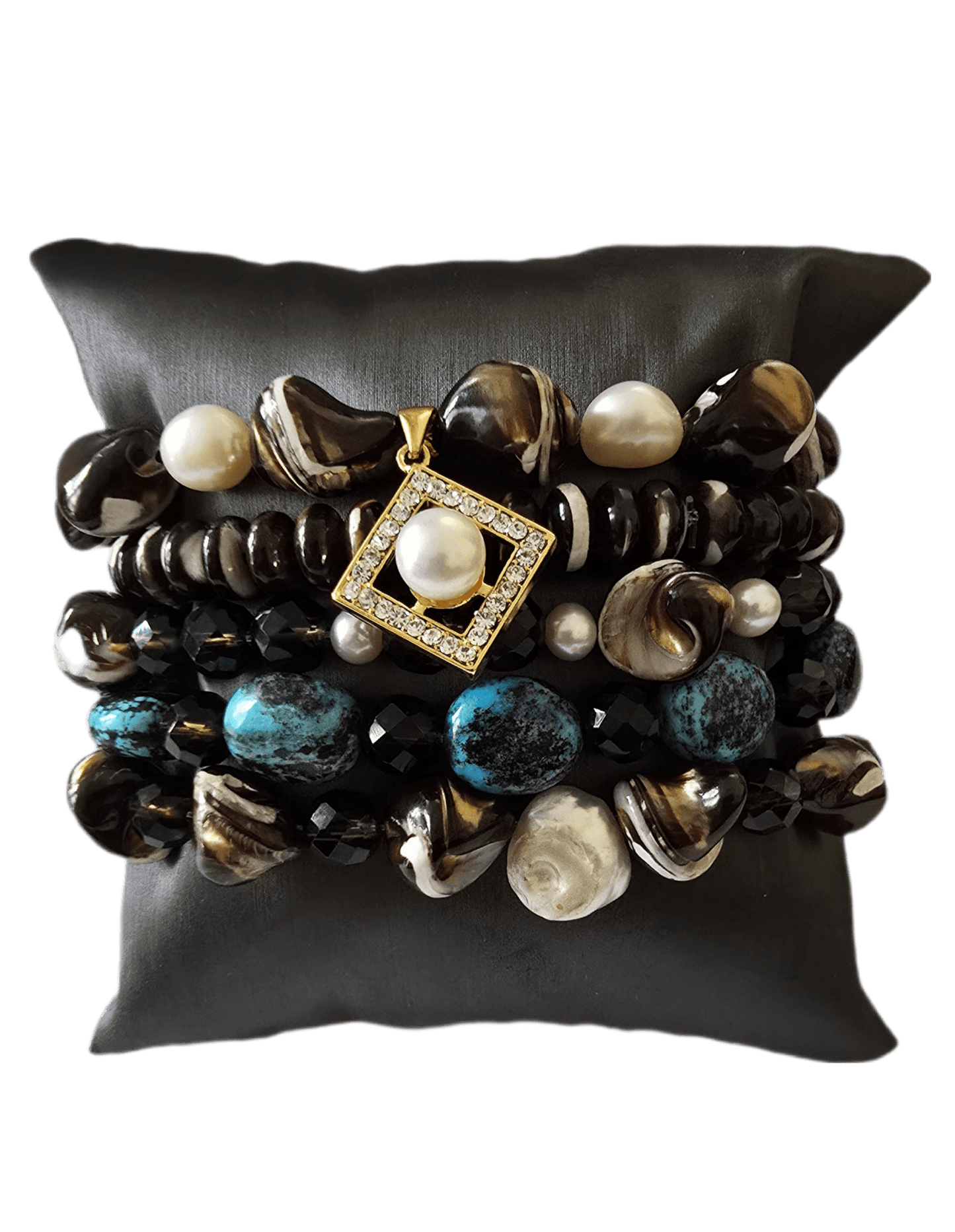 Mother of Pearl and Smoky Quartz Bracelet - L.Signature Collection by L.Styles