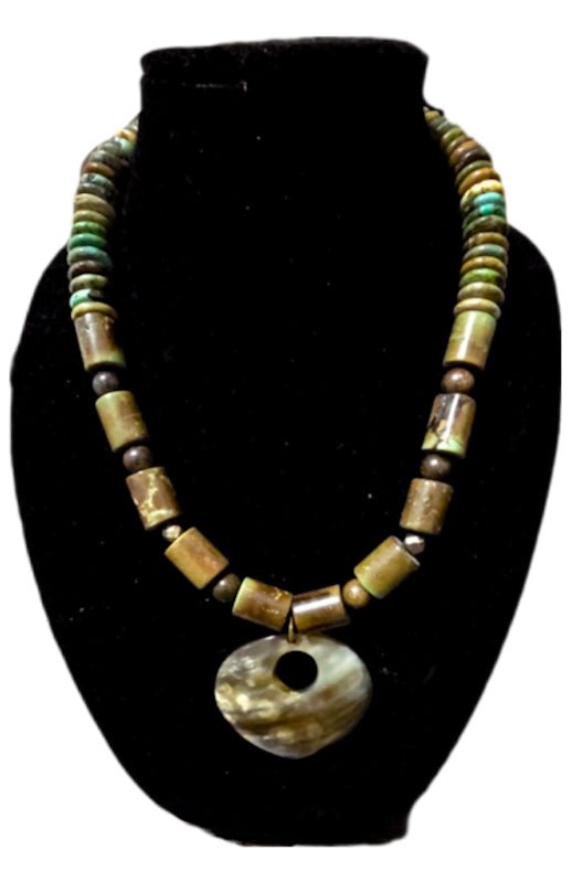 Natural Brown Turquoise Necklace - L.Signature Collection by L.Styles