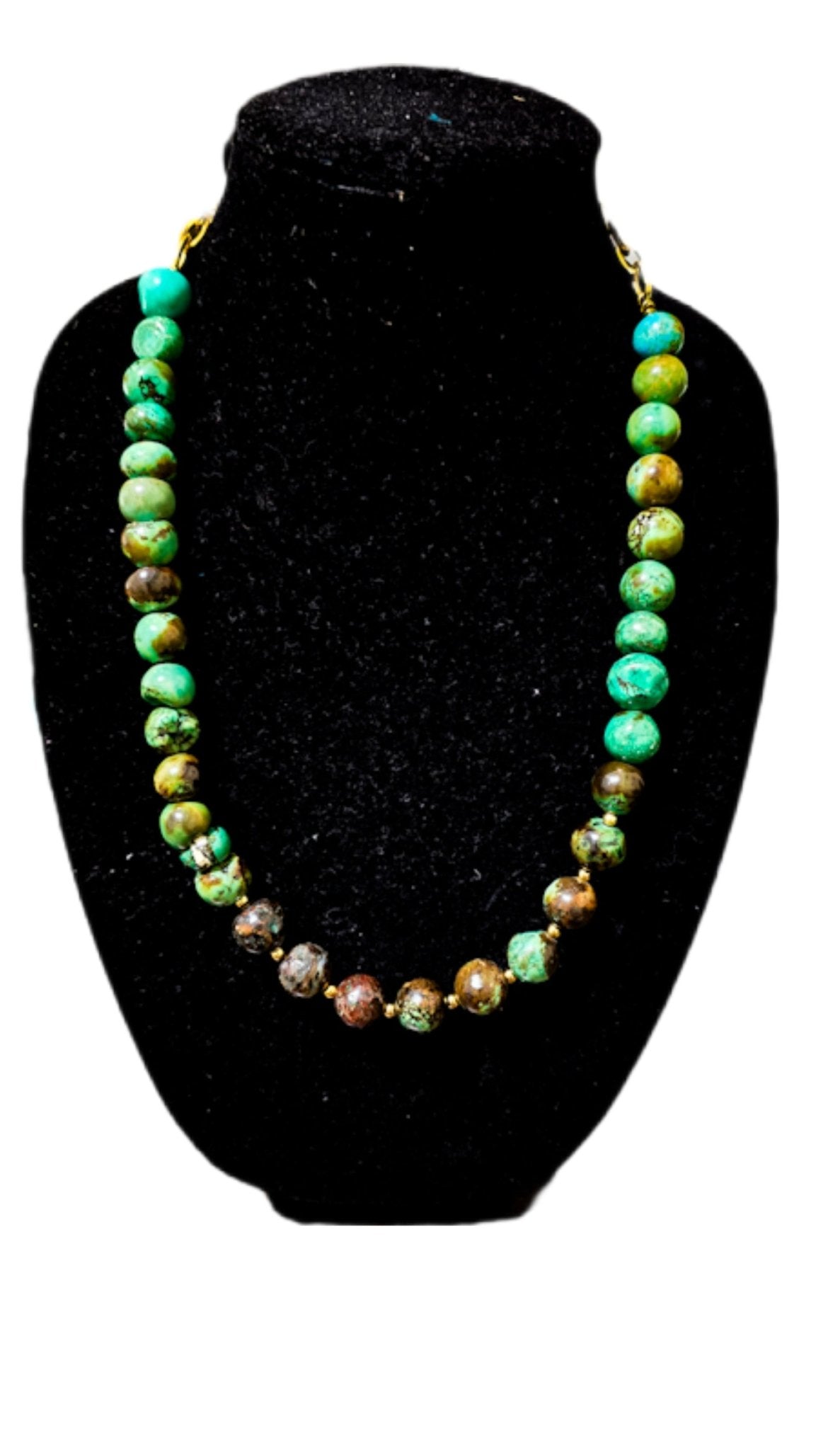 Natural Green and Brown Turquoise Necklace - L.Signature Collection by L.Styles