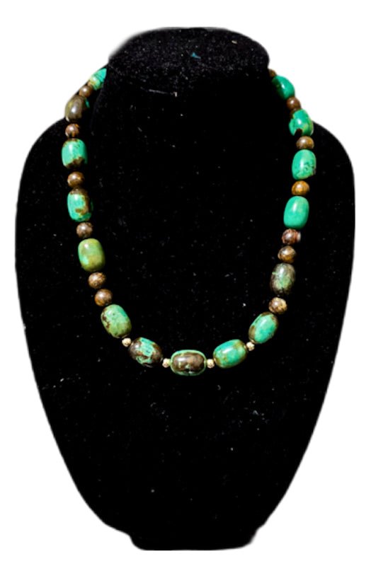 Natural Green Turquoise Necklace - L.Signature Collection by L.Styles