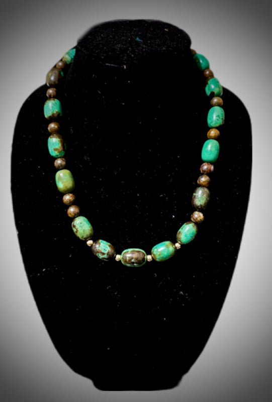 Natural Green Turquoise Necklace - L.Signature Collection by L.Styles