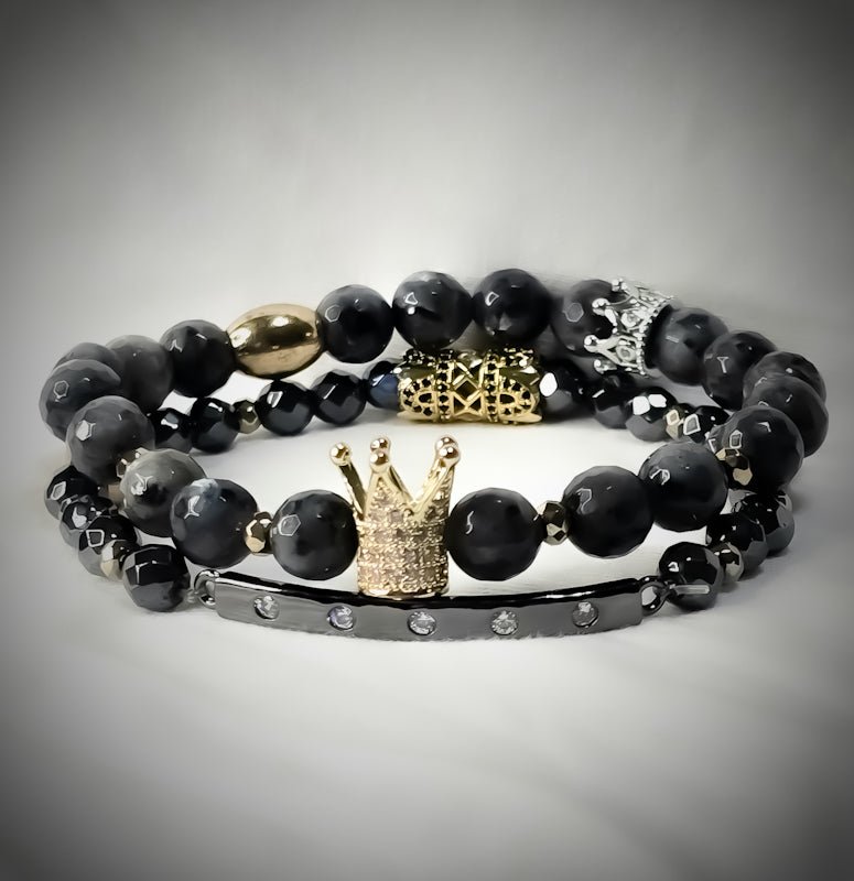 The "Gold" Larvikite Crown Set - L.Signature Collection by L.Styles