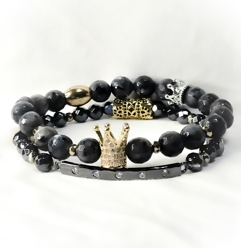The "Gold" Larvikite Crown Set - L.Signature Collection by L.Styles