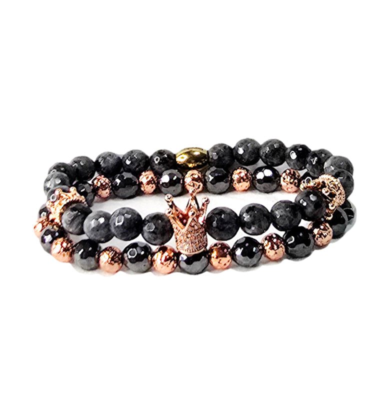 The " Rose" Larvikite Crown Set - L.Signature Collection by L.Styles
