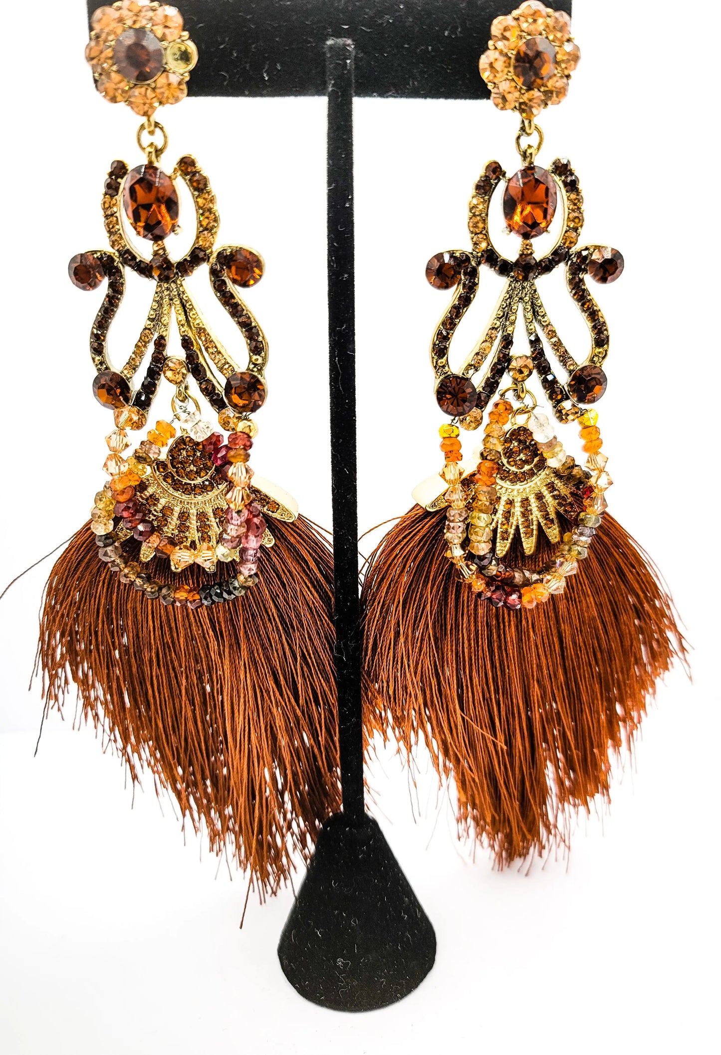 Yellow Sapphire and Tassel Earrings freeshipping - L.Signature Collection by L.Styles