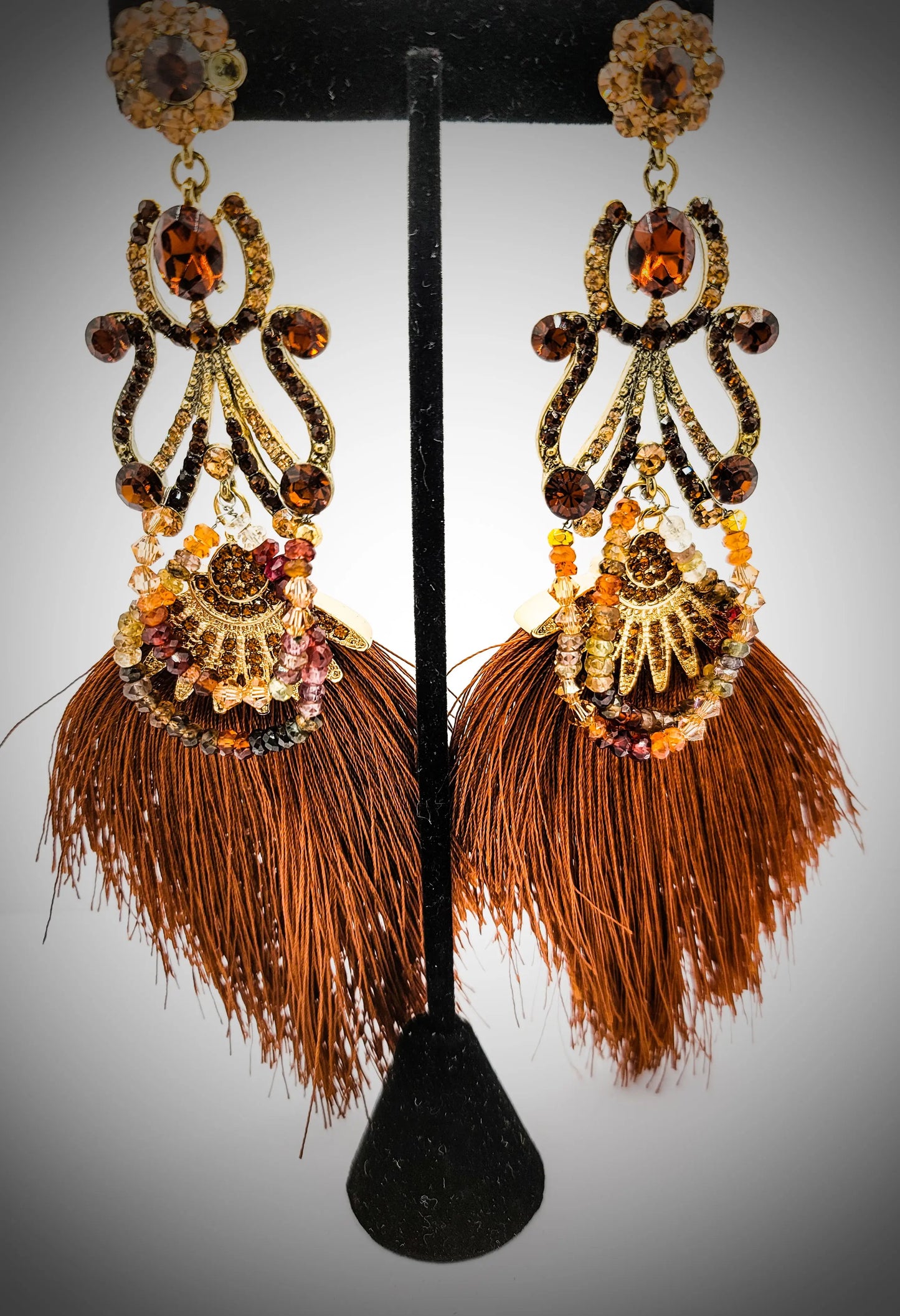 Yellow Sapphire and Tassel Earrings freeshipping - L.Signature Collection by L.Styles