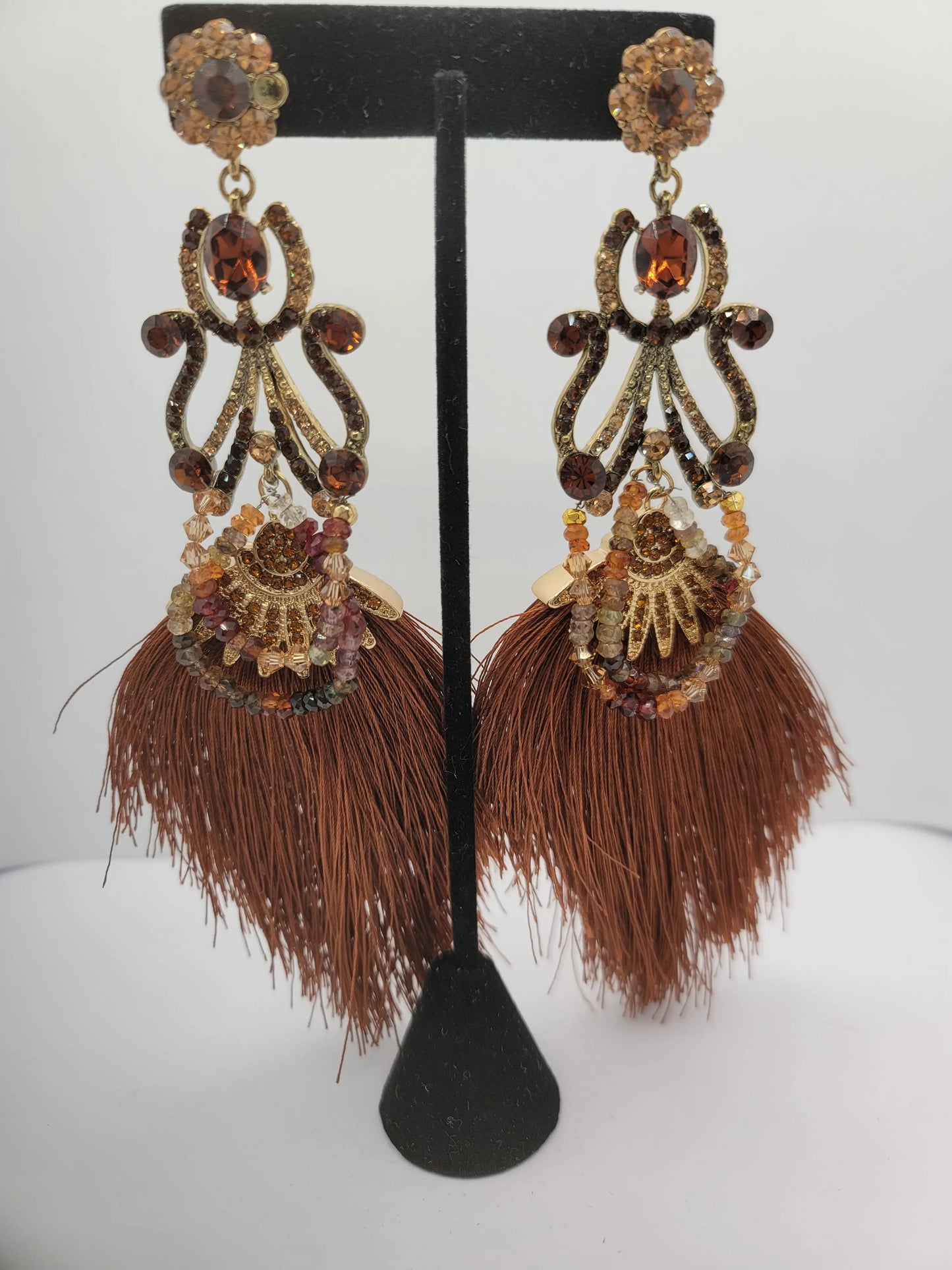 Yellow Sapphire and Tassel Earrings freeshipping - L.Signature Collection by L.Styles