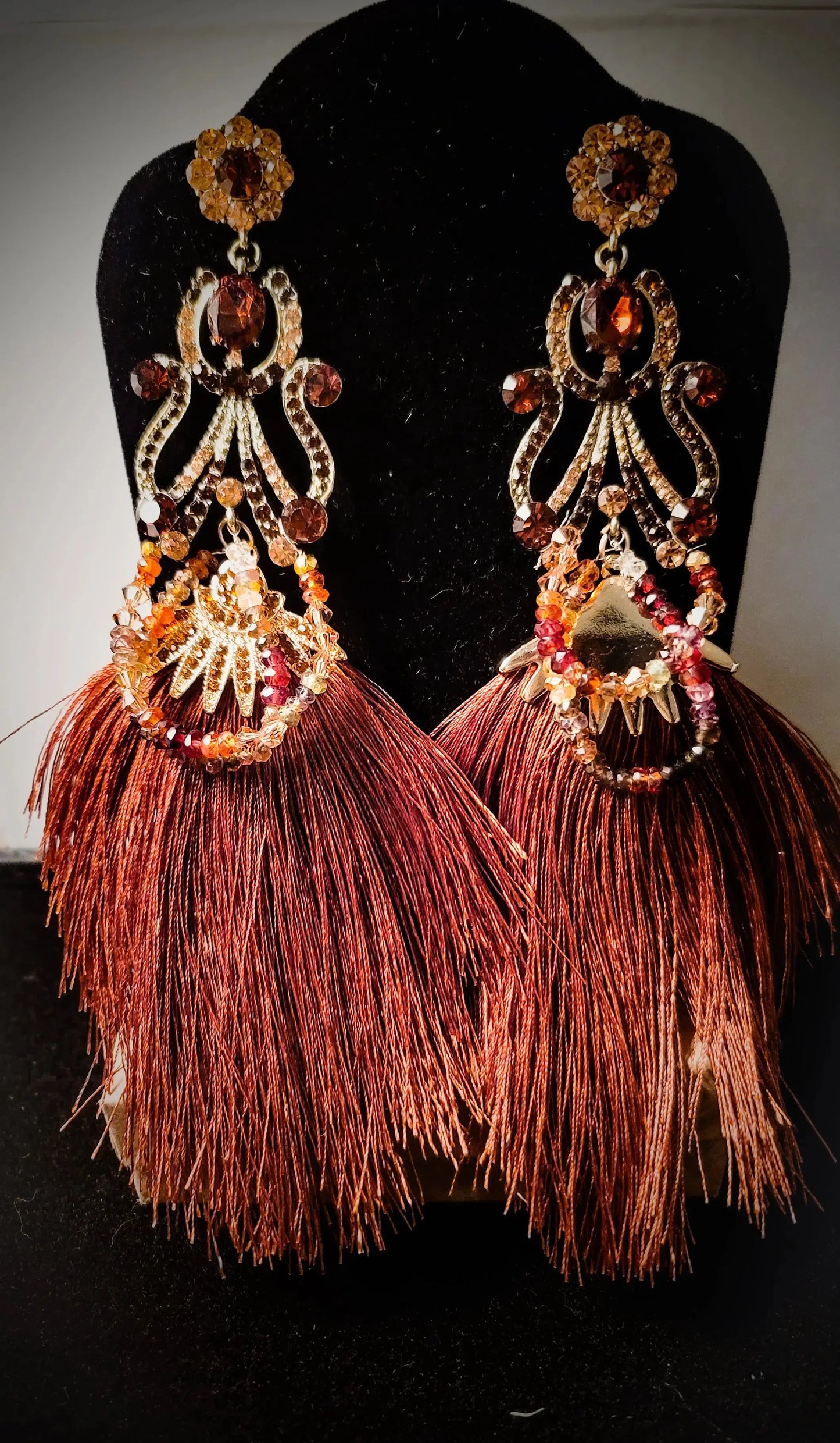 Yellow Sapphire and Tassel Earrings freeshipping - L.Signature Collection by L.Styles
