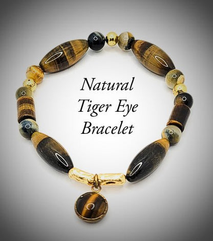 18k gold plated natural tiger bracelet L.Signature Collection by L.Styles