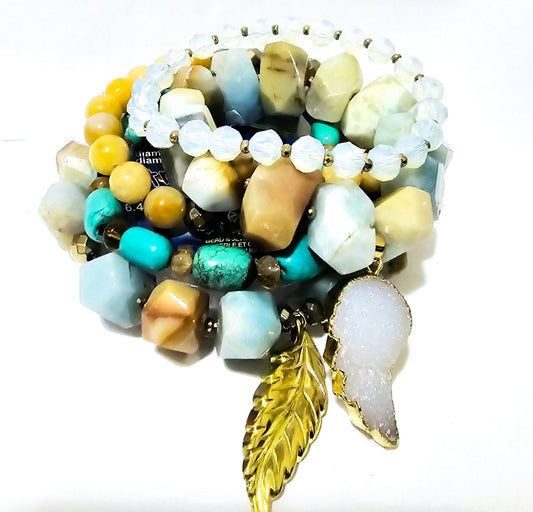 Amazonite Bracelet Set L.Signature Collection by L.Styles