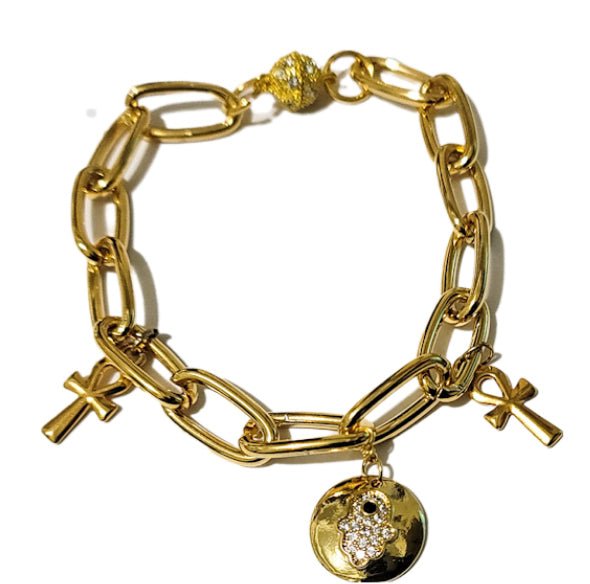 Ankh Chain Link Bracelet L.Signature Collection