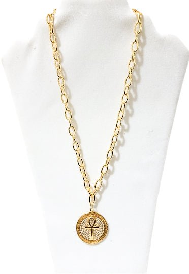 Ankh Gold Chain link Necklace L.Signature Collection by L.Styles