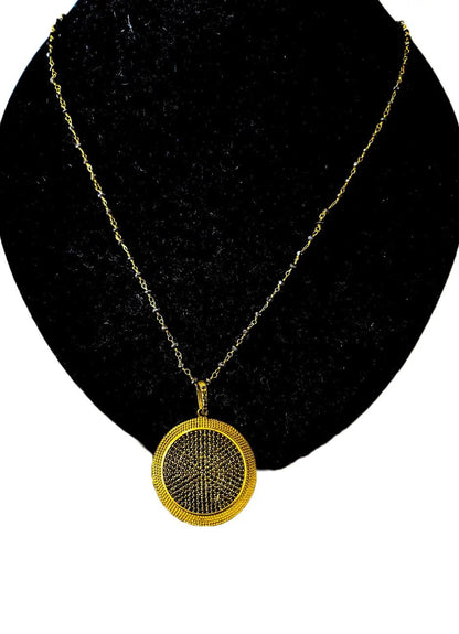 Black Diamonds Medallion Necklace L.Signature Collection