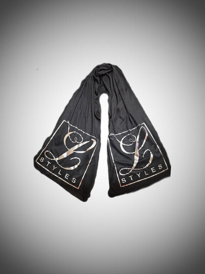 Black Multi Purpose Scarf L.Signature Collection by L.Styles