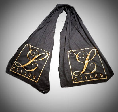 Black Multi Purpose Scarf L.Signature Collection by L.Styles