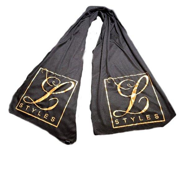 Black Multi Purpose Scarf L.Signature Collection by L.Styles