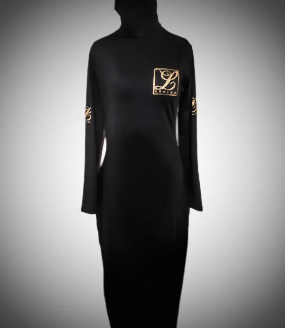 Black Turtleneck Maxi Dress L.Styles, LLC