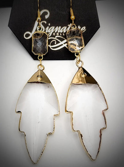 Clear Quartz Earrings "Clear" L.Signature Collection