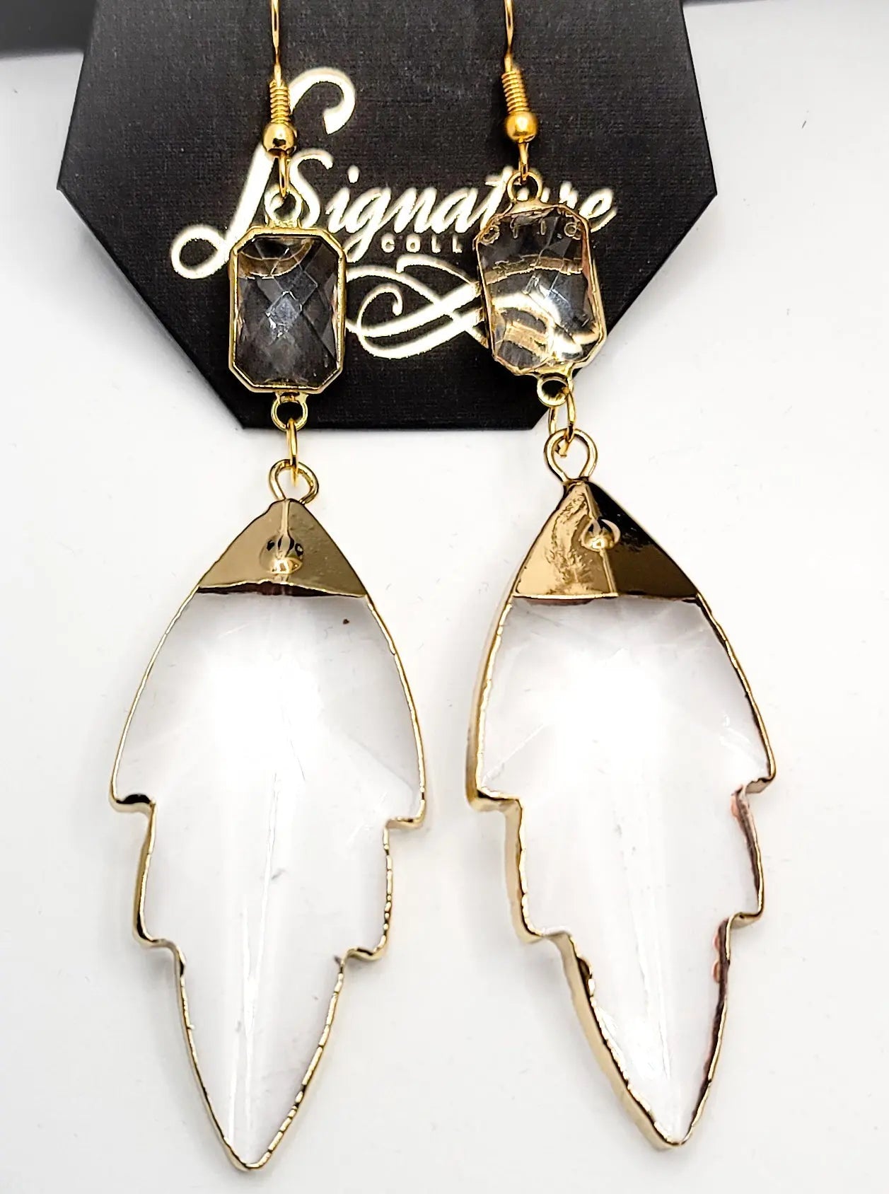 Clear Quartz Earrings "Clear" L.Signature Collection