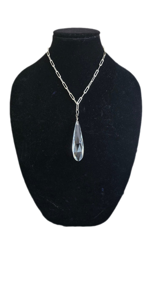 Clear Quartz Pendant Necklace - L.Signature Collection by L.Styles