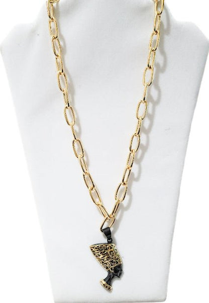 Cleopatra Gold Chain link Necklace L.Signature Collection by L.Styles