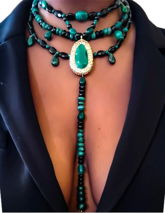 Emerald Choker Necklace L.Signature Collection by L.Styles