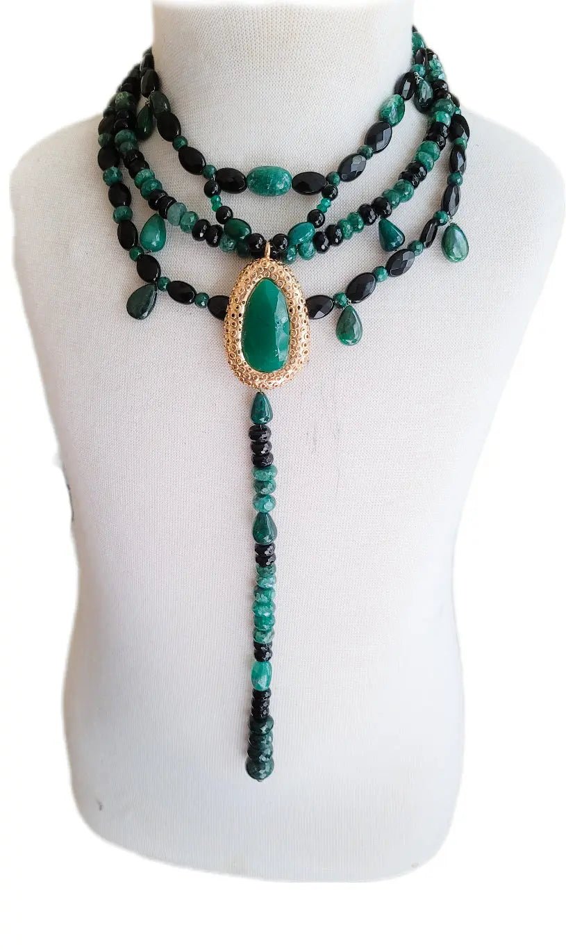 Emerald Choker Necklace L.Signature Collection by L.Styles