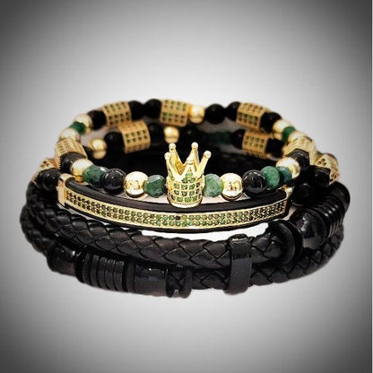 emerald stone bracelet for men L.Signature Collection