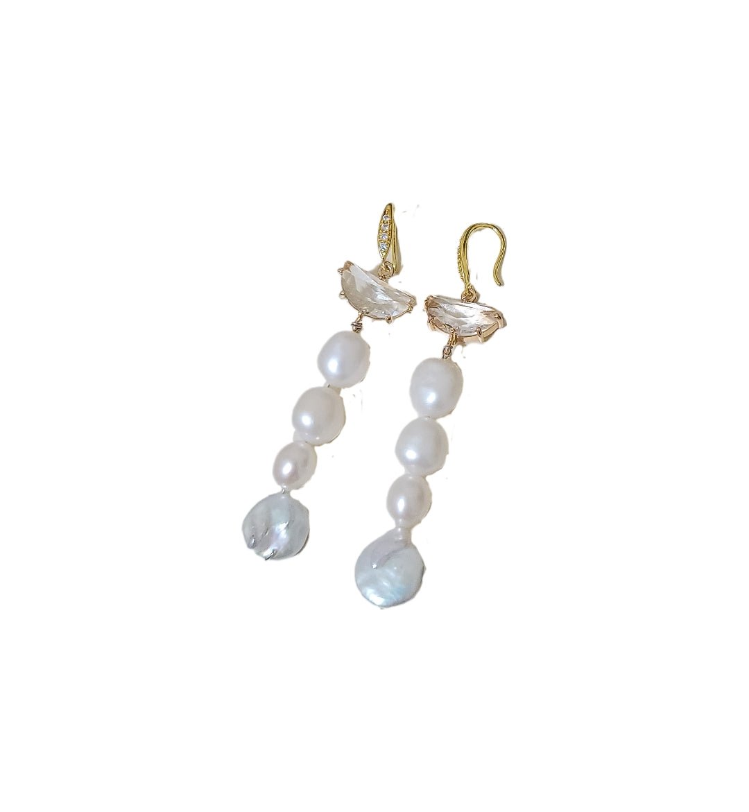 Freshwater Pearl Dangling Earrings L.Signature Collection by L.Styles