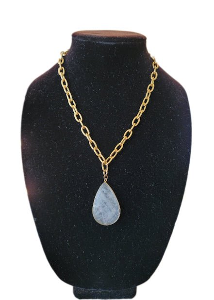 Gemstone Gold Chain Necklace L.Signature Collection