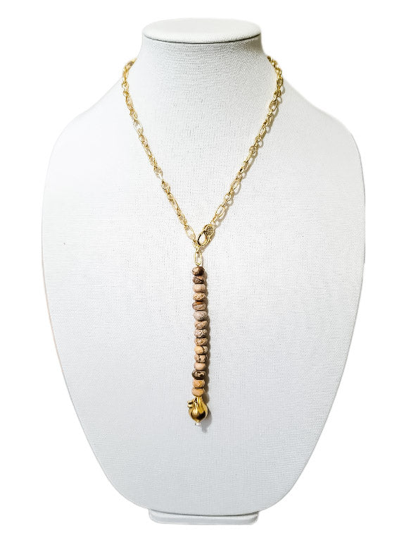 Gemstone Lariat Necklace L.Signature Collection by L.Styles