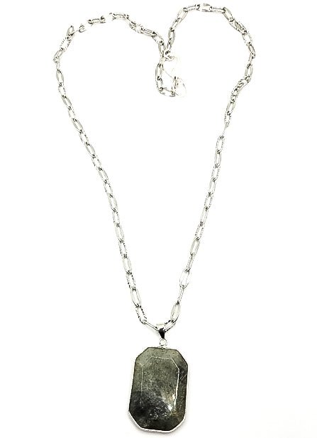 Gemstone Silver Necklace L.Signature Collection by L.Styles