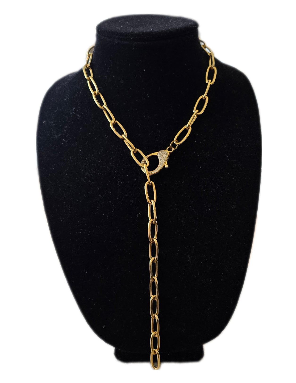 Gold Chunky Chain Link Necklace L.Signature Collection