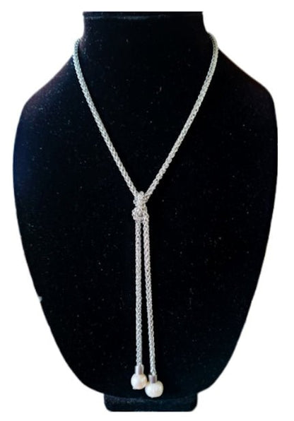 Gold Tie Y Lariat Necklace L.Signature Collection