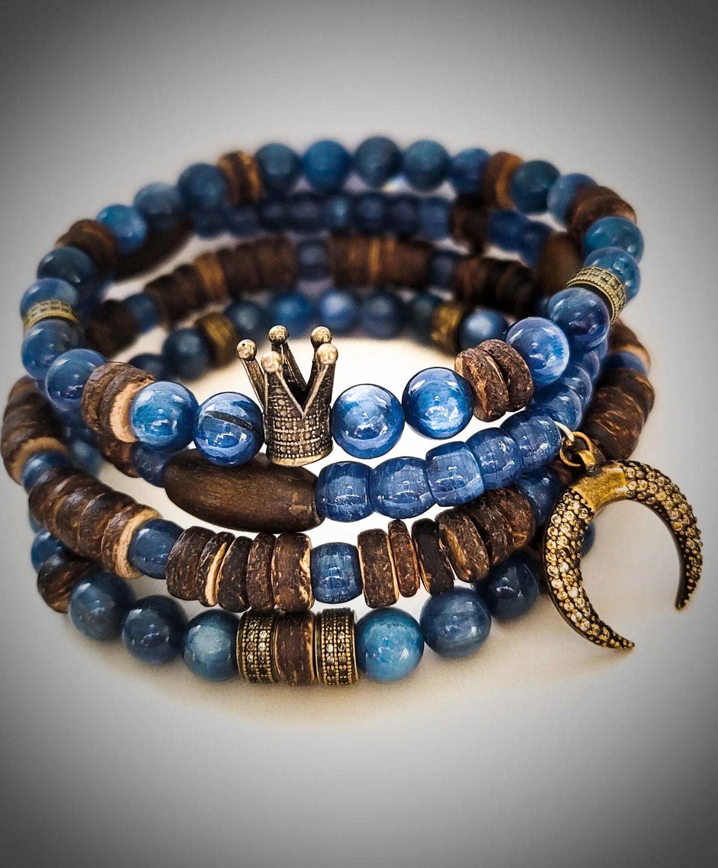 Kyanite Bracelet Stacked set L.Signature Collection by L.Styles