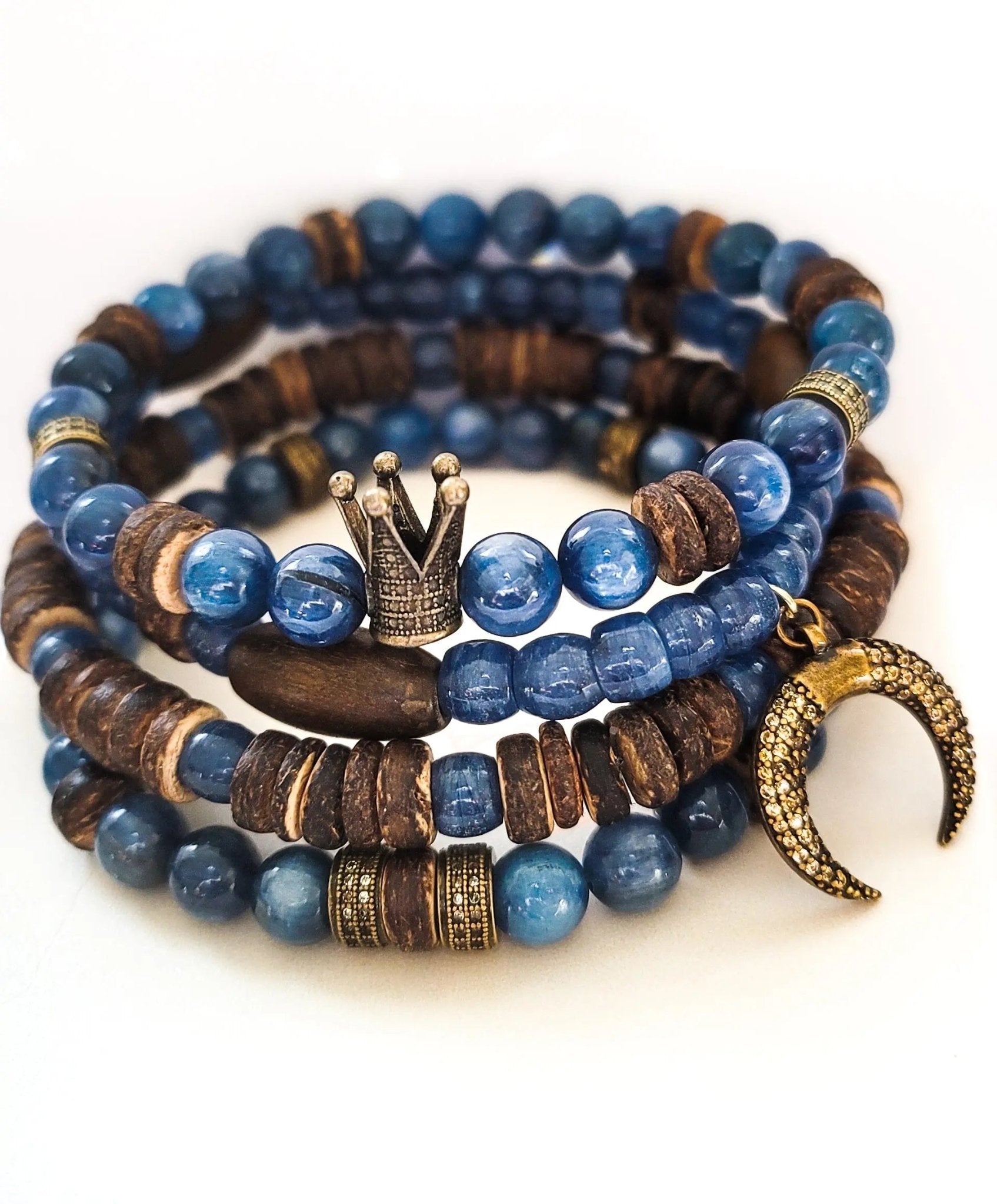 Kyanite Bracelet Stacked set L.Signature Collection by L.Styles