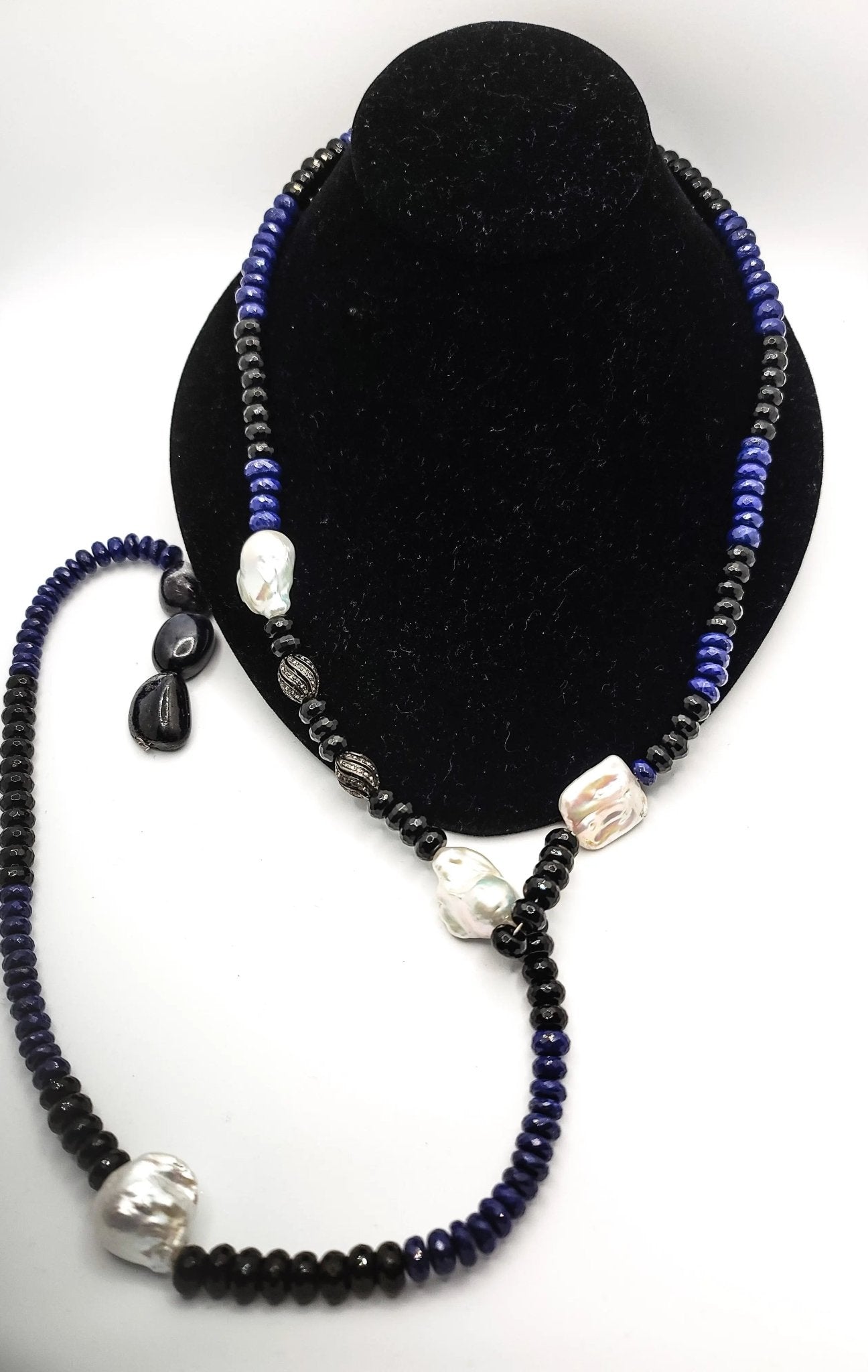 Lapis Lazuli and Onyx Collar Necklace L.Signature Collection