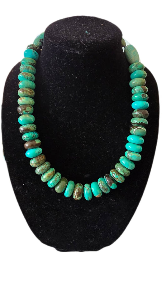 Large Natural Turquoise Necklace - L.Signature Collection by L.Styles