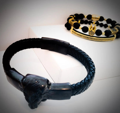 Lion's Gate Black and Gold Bracelet set L.Signature Collection