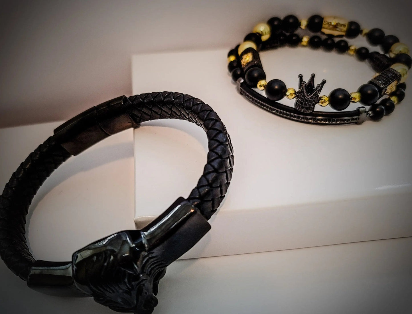 Lion's Gate Black and Gold Bracelet set L.Signature Collection