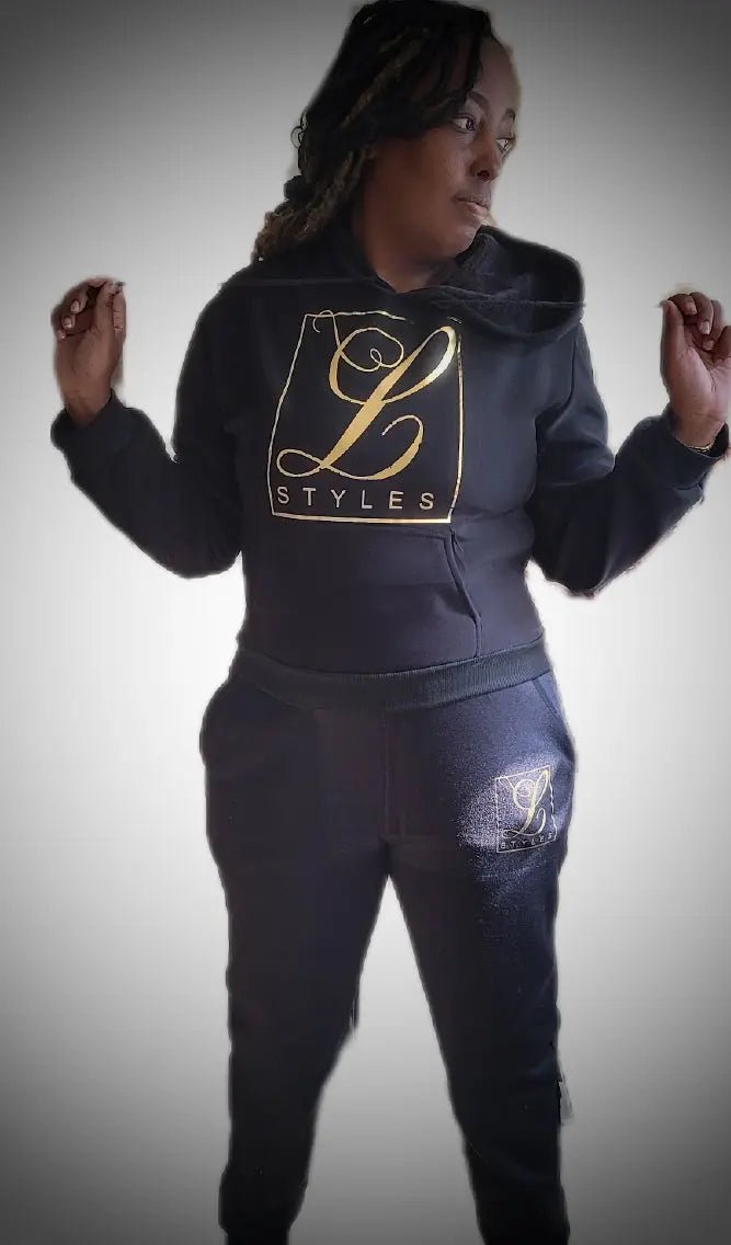 L.Styles' 2pc. Pullover Hoodie Jogger Set L.Signature Collection by L.Styles