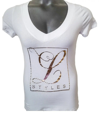 L.Styles' V Neck T Shirt L.Signature Collection by L.Styles