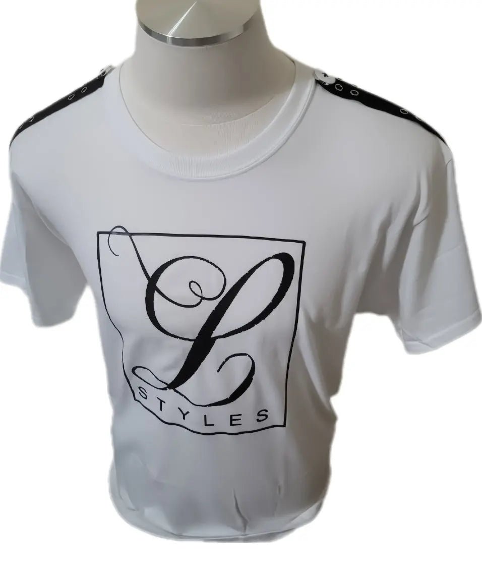 L.Styles' Wear Men's| O-Neck T-Shirt with Button Shoulders L.Signature Collection by L.Styles